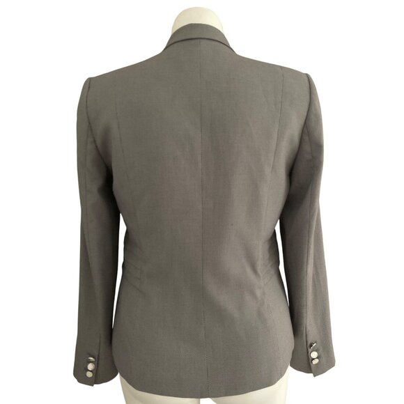 Calvin Klein Gray Long Sleeve Blazer, Single-Button Women's Size 14 - Picture 4 of 8
